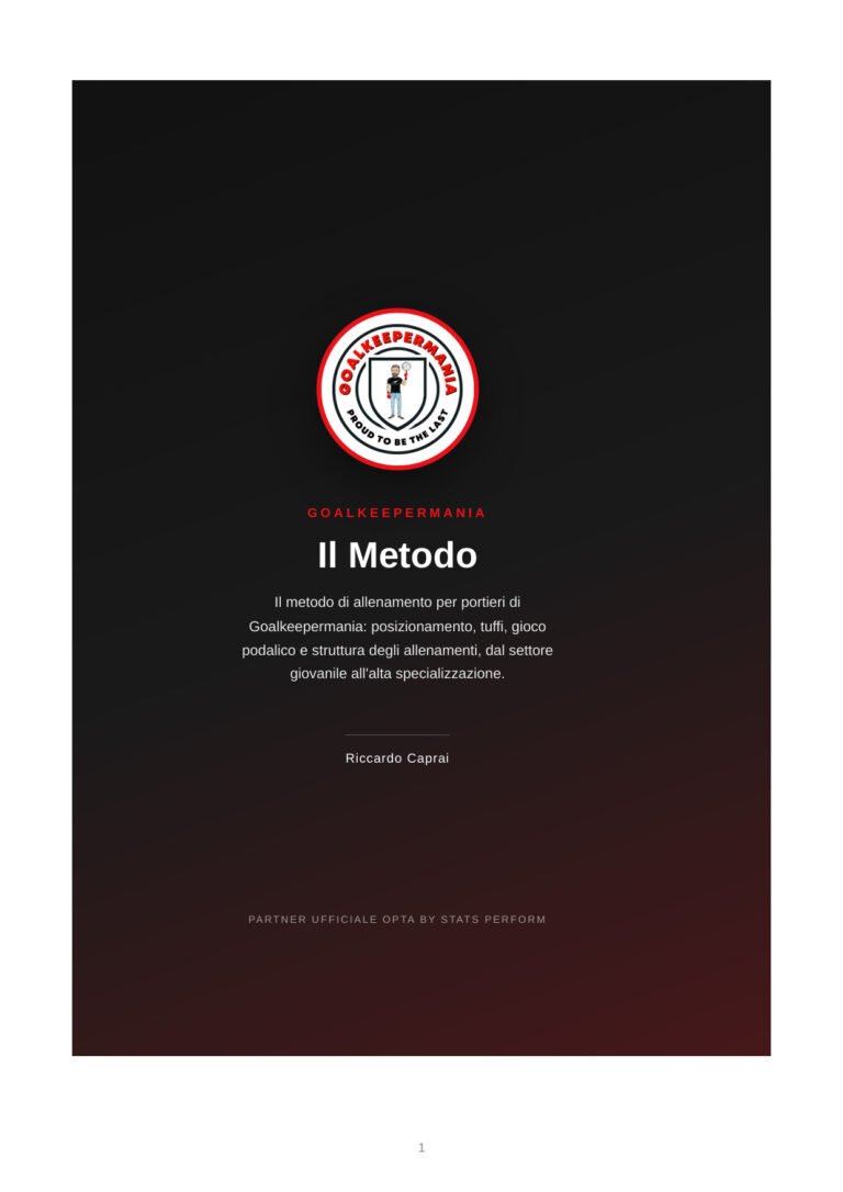 Copertina ebook Il Metodo - Goalkeepermania