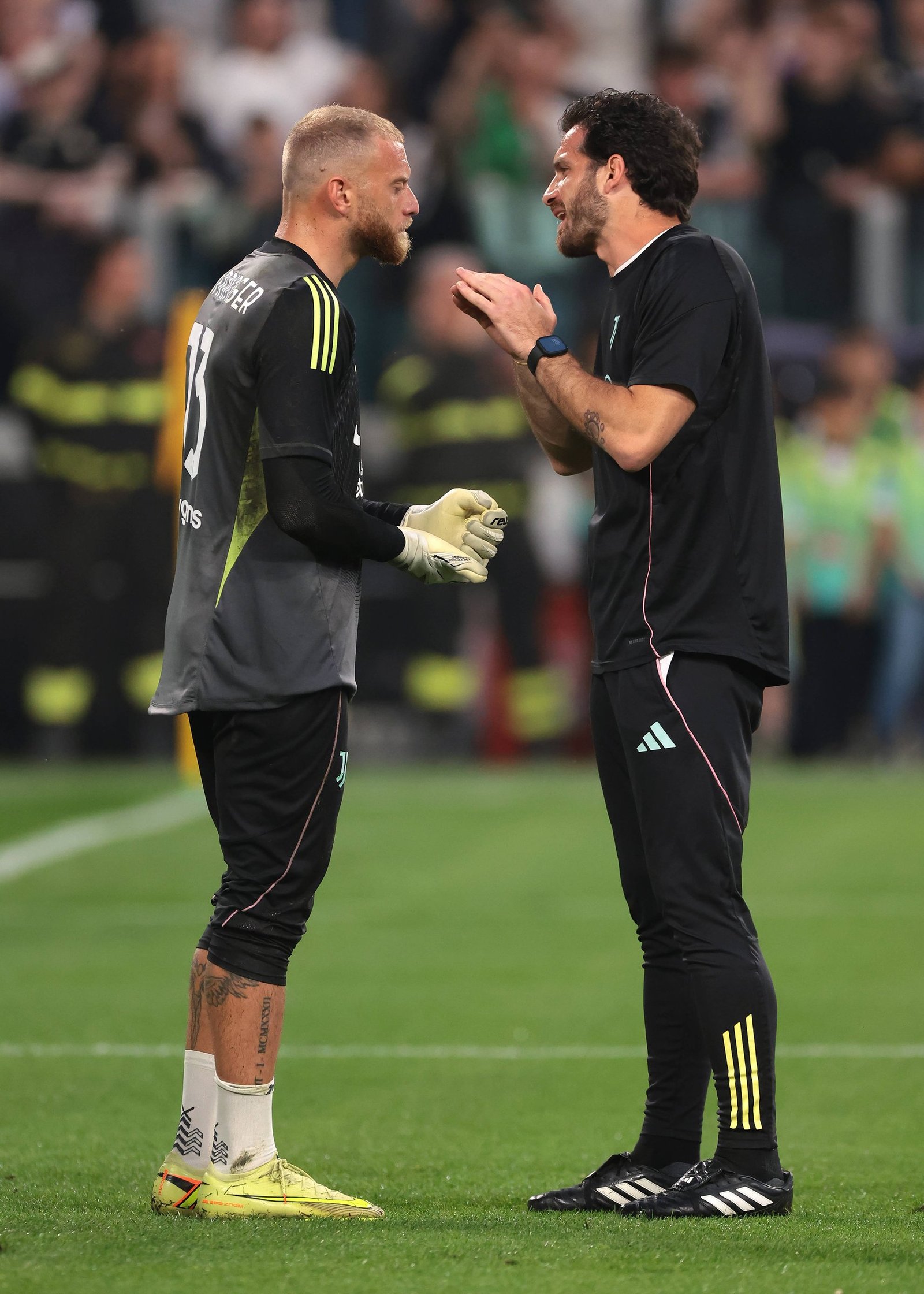 Michele Di Gregorio con Tommaso Orsini, allenatore dei portieri della Juventus